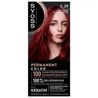 Kruidvat Syoss Permanent Color 5-29 Intens Rood Permanente Haarkleuring aanbieding