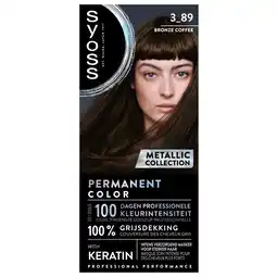 Kruidvat Syoss Professional Performance Metallic Collection 3-89 Bronze Coffee Permanente Haarkleuring aanbieding
