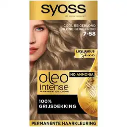 Kruidvat Syoss Oleo Intense 7-58 Cool Beige Blond Haarkleuring aanbieding