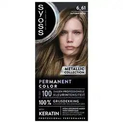 Kruidvat Syoss Professional Performance Metallic Collection 6-61 Autumn Gold Permanente Haarkleuring aanbieding