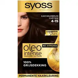 Kruidvat Syoss Oleo Intense 4-15 Kastanjebruin Haarkleuring aanbieding