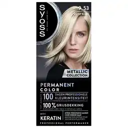 Kruidvat Syoss Professional Performance Metallic Collection 9-53 Silver Blush Permanente Haarkleuring aanbieding