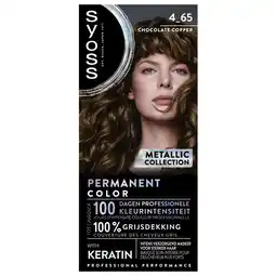 Kruidvat Syoss Professional Performance Metallic Collection 4-65 Chocolate Copper Permanente Haarkleuring aanbieding