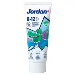 Kruidvat Jordan Junior 6-12 Jaar Tandpasta aanbieding
