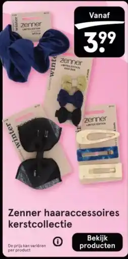 Etos Zenner haaraccessoires kerstcollectie aanbieding