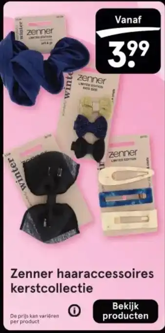 Etos Zenner haaraccessoires kerstcollectie aanbieding