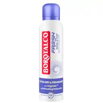 Kruidvat Borotalco Fresh Non-Stop Aquatic Flowers Deodorant Spray aanbieding