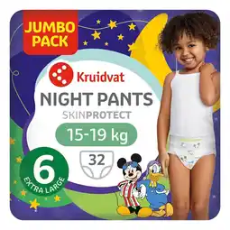 Kruidvat Kruidvat Night Pants Maat 6XL Luiers Jumbopack aanbieding