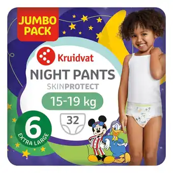 Kruidvat Kruidvat Night Pants Maat 6XL Luiers Jumbopack aanbieding