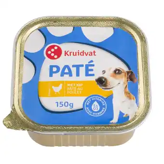 Kruidvat Kruidvat Paté met Kip Hondenvoer aanbieding