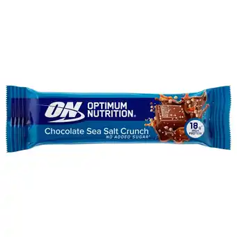 Kruidvat Optimum Nutrition Chocolate Sea Salt Crunch Protein Bar aanbieding