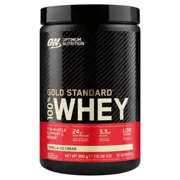 Kruidvat Optimum Nutrition Gold Standard Vanilla Ice Cream 100% Whey Protein aanbieding