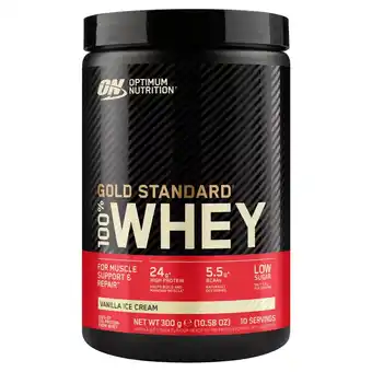 Kruidvat Optimum Nutrition Gold Standard Vanilla Ice Cream 100% Whey Protein aanbieding