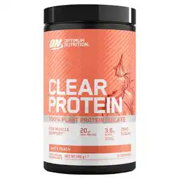 Kruidvat Optimum Nutrition Clear Protein Juicy Peach 100% Plant Protein Isolate aanbieding