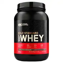 Kruidvat Optimum Nutrition Gold Standard Double Rich Chocolate 100% Whey Protein Powder aanbieding