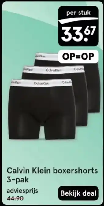 Etos Calvin Klein boxershorts aanbieding