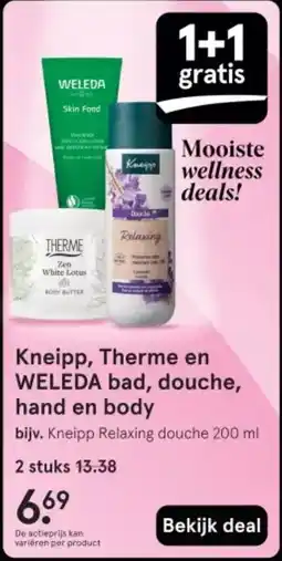 Etos Kneipp, Therme en WELEDA bad, douche, hand en body aanbieding