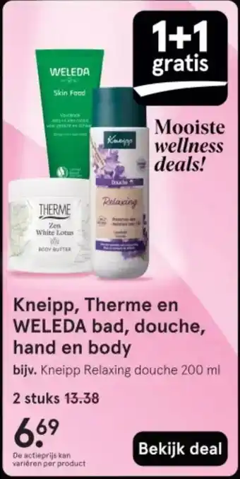 Etos Kneipp, Therme en WELEDA bad, douche, hand en body aanbieding