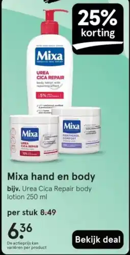 Etos Mixa Mixa hand en body aanbieding