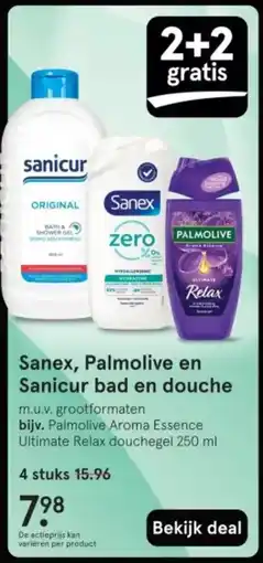 Etos Sanex, Palmolive en Sanicur bad en douche aanbieding