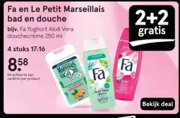 Etos Fa en Le Petit Marseillais bad en douche aanbieding