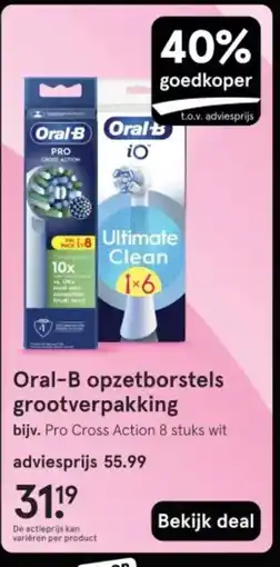 Etos Oral-B opzetborstels grootverpakking aanbieding
