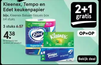 Etos Kleenex, Tempo en Edet keukenpapier aanbieding