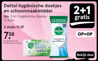 Etos Dettol hygiënische doekjes en schoonmaakmiddel aanbieding