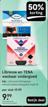 Etos Libresse en TENA wasbaar ondergoed aanbieding