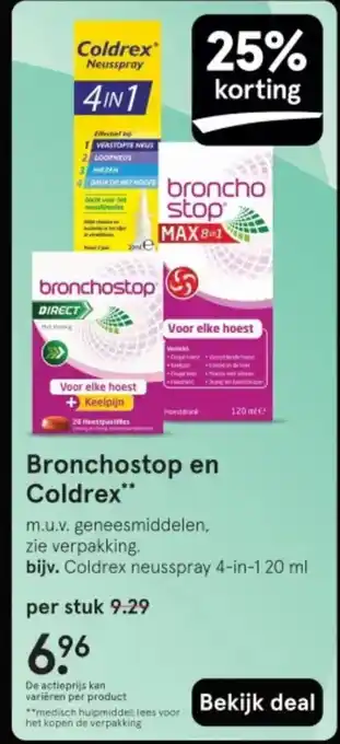 Etos Bronchostop en Coldrex aanbieding