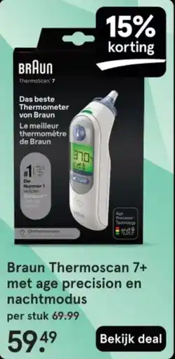 Etos Braun Thermoscan 7+ met age precision en nachtmodus aanbieding