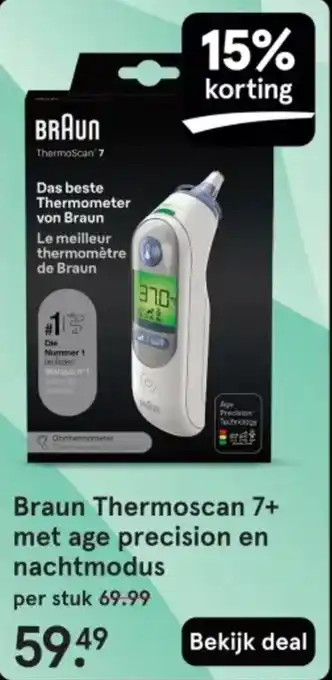 Etos Braun Thermoscan 7+ met age precision en nachtmodus aanbieding