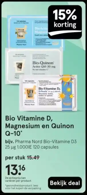 Etos Bio Vitamine D, Magnesium en Quinon Q-10 aanbieding
