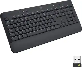 Coolblue Logitech Signature K650 Comfort Draadloos Toetsenbord Grijs Qwerty aanbieding
