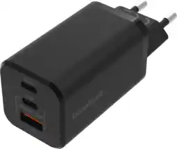 Coolblue BlueBuilt Power Delivery + Quick Charge Oplader met 3 Usb Poorten 65W Zwart aanbieding