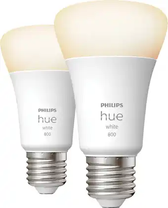 Coolblue Philips Hue White E27 800lm Duo pack aanbieding
