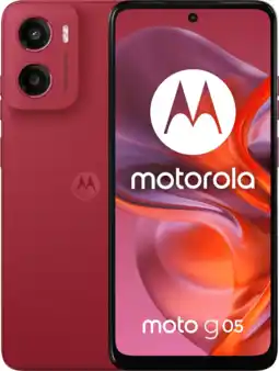 Coolblue Motorola Moto G05 64GB Rood 4G aanbieding