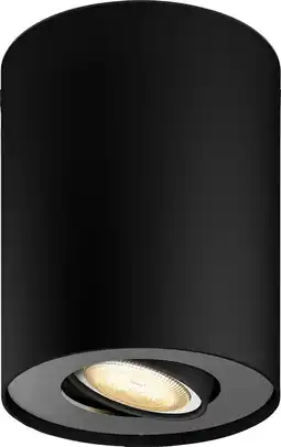 Coolblue Philips Hue Pillar Opbouwspot White Ambiance - Zwart - 1-spots aanbieding