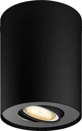 Coolblue Philips Hue Pillar Opbouwspot White Ambiance - Zwart - 1-spots aanbieding