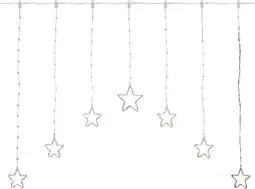 Intratuin Lumineo lichtgordijn sterren met 136 lampjes warm wit 120 x 115 cm aanbieding
