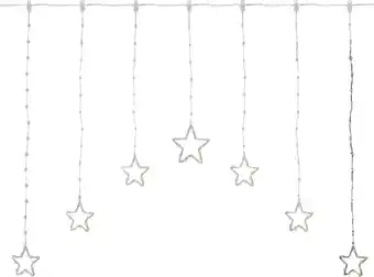 Intratuin Lumineo lichtgordijn sterren met 136 lampjes warm wit 120 x 115 cm aanbieding