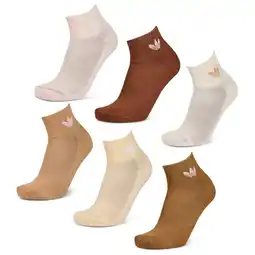 Foot Locker Adidas Ankle 6 Pack Sokken Unisex - Beige - Maat 40-42 aanbieding