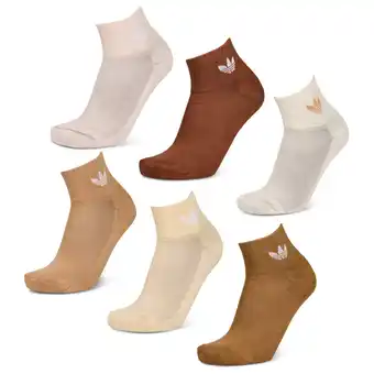 Foot Locker Adidas Ankle 6 Pack Sokken Unisex - Beige - Maat 40-42 aanbieding