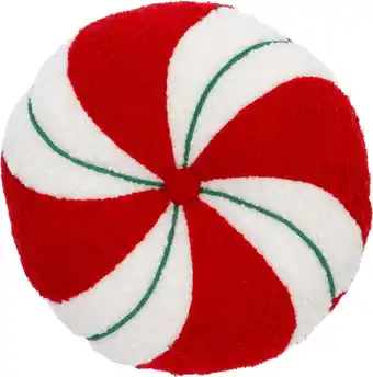 Intratuin Intratuin sierkussen Jen pepermunt rood / wit D 38 H 12 cm aanbieding