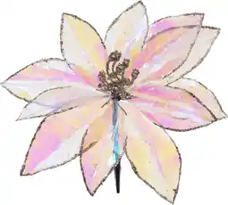 Intratuin Intratuin kerstclip bloem iriserend D 18 H 16 cm aanbieding