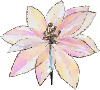 Intratuin Intratuin kerstclip bloem iriserend D 18 H 16 cm aanbieding