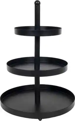 Intratuin Etagère 3-laags zwart D 25 H 35 cm aanbieding