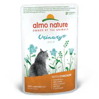 Zooplus 12kg + 6kg gratis! Almo Nature natvoer 18kg - Urinary Help met Kip (18 x 70 g) aanbieding