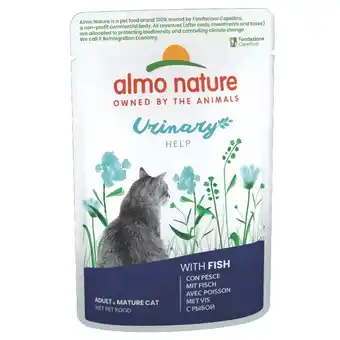 Zooplus 12kg + 6kg gratis! Almo Nature natvoer 18kg - Urinary Help met Vis (18 x 70 g) aanbieding