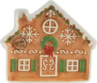 Intratuin Kitchen Goods & More bord Peperkoekhuis bruin 15 x 14 x 2 cm aanbieding